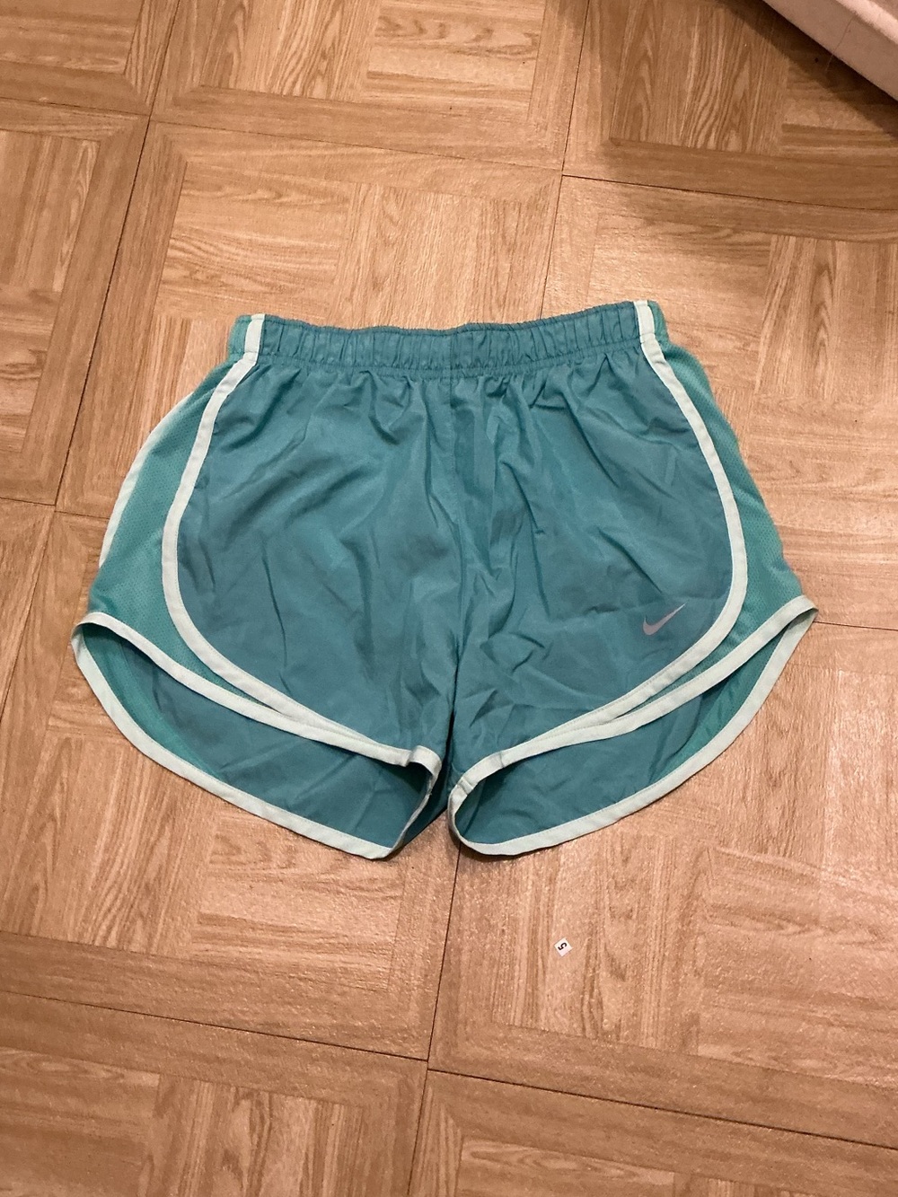 Nike Teal Gym Shorts with Light Mint Trim - Women